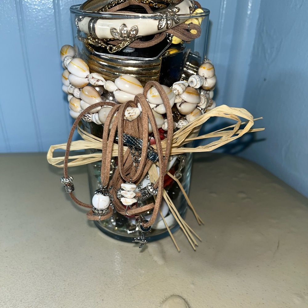 Beach Themed Mystery Jewelry Jar 2.5 lbs
